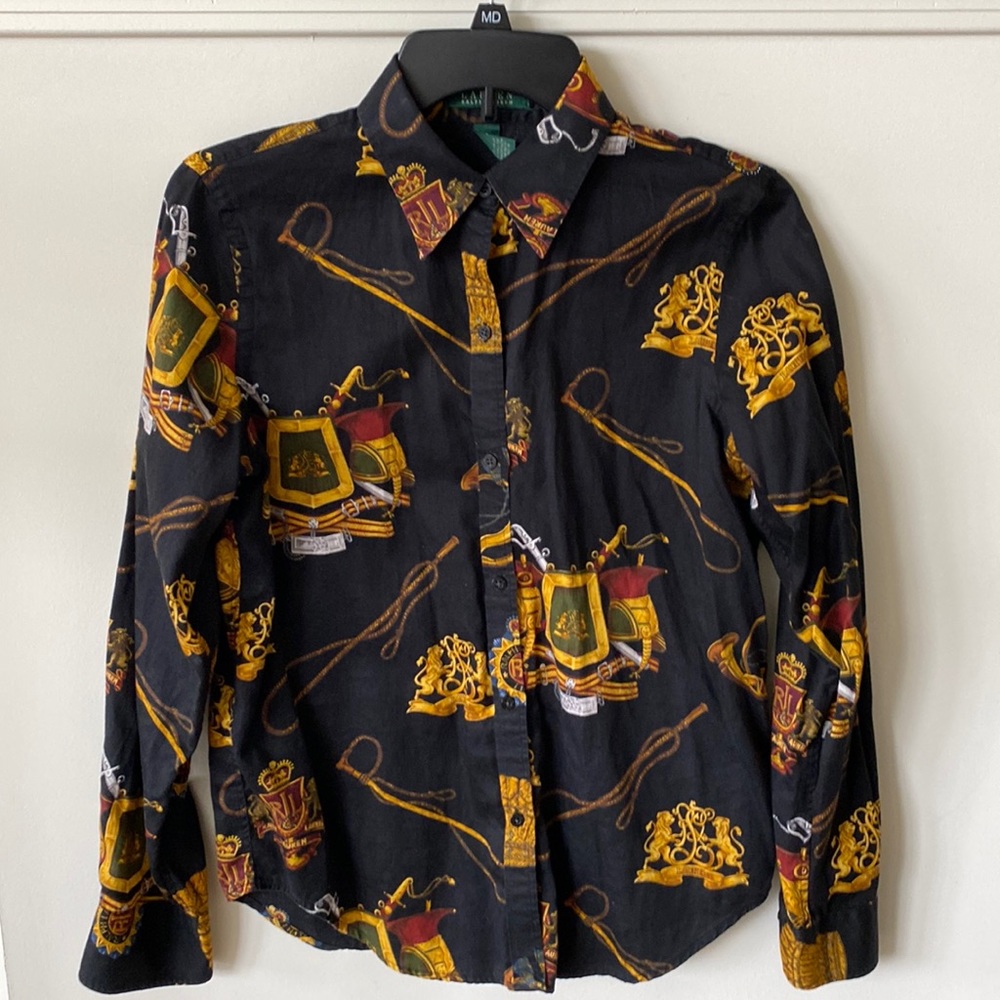 “Lauren Ralph Lauren” button down shirt; size small; worn once for pictures - Picture 1 of 4